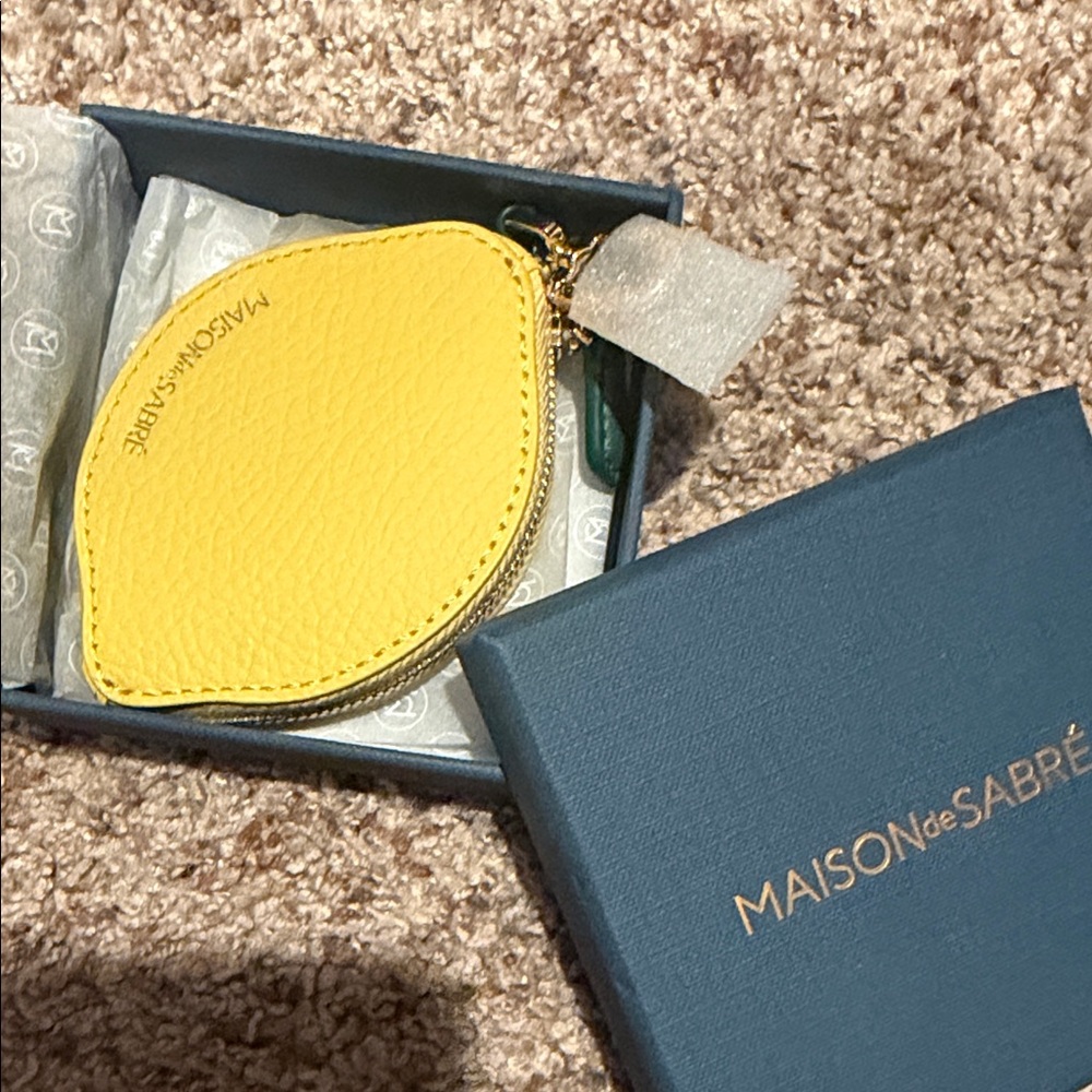Maison de Sabré LEMON Leather Coin Purse